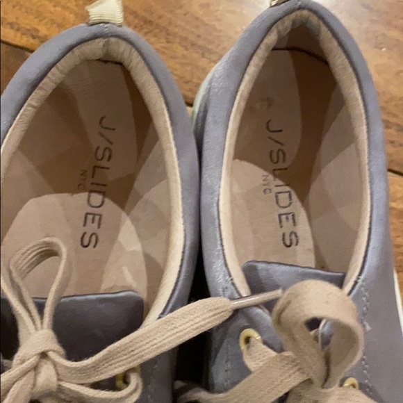 J/Slides NYC metallic silver platform sneaker 7.5 - Picture 4 of 7